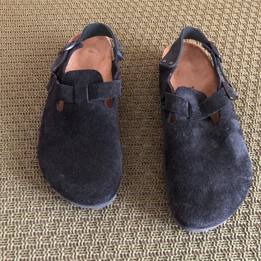 Birkenstock Tokio Suede in Black Size 39 Narrow